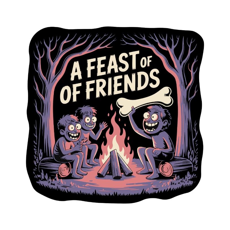 Illustration d'une soirée au feu de camp avec des amis