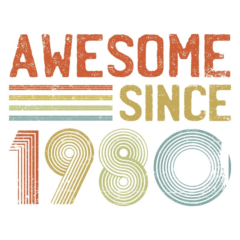 Retro 1980s Gradient Typography Design