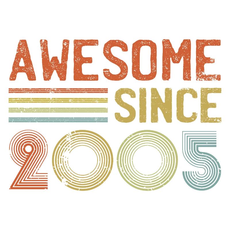 Retro 2005 Celebration Tee Design