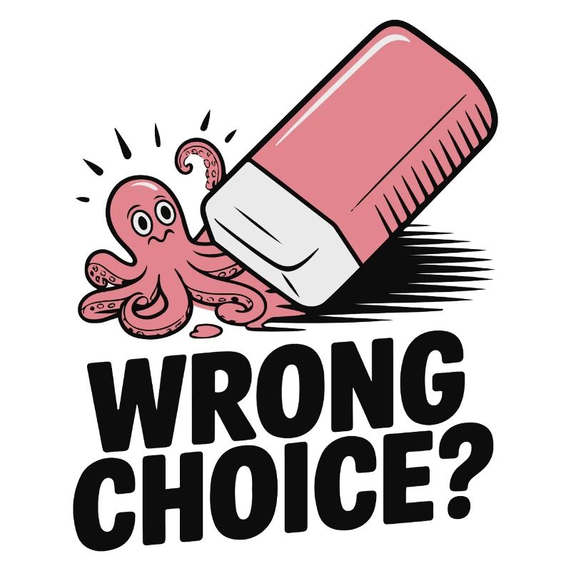 Playful Octopus Eraser Design