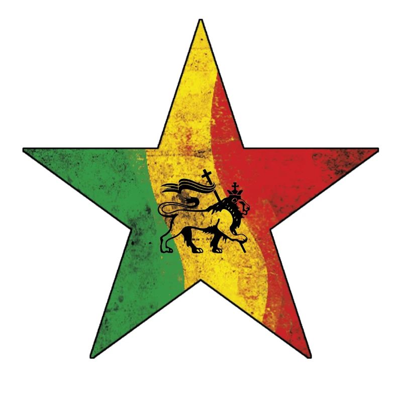 Reggae Lion with Rasta Paint