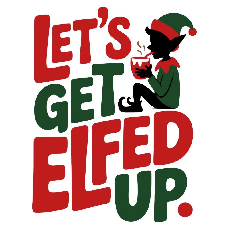Elfe de Noël avec boisson et humour