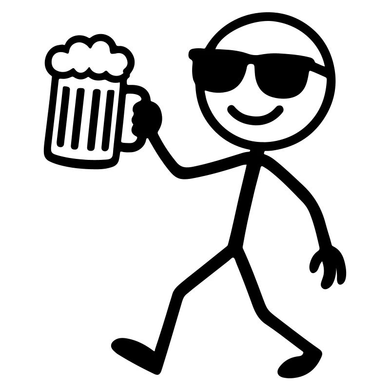 Bière Stick Figure