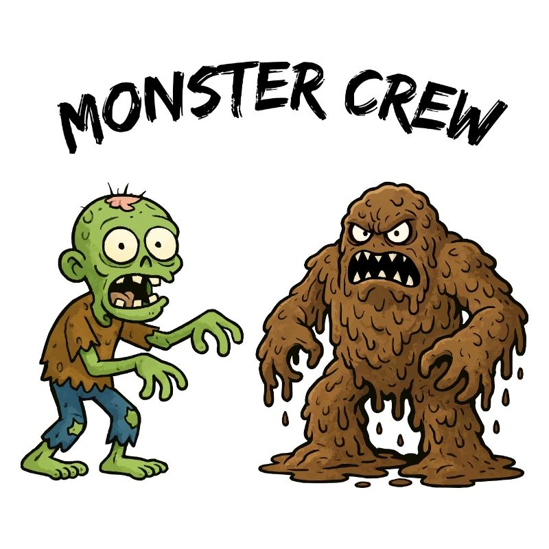Duo de zombies et de monstres de boue