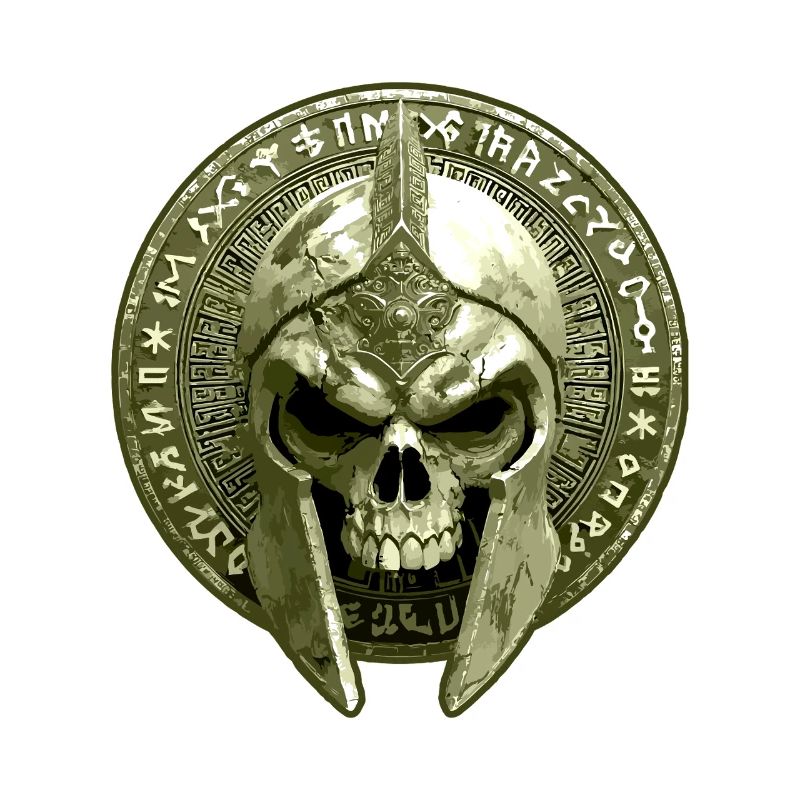 Spartan Skeleton Gladiator Skull