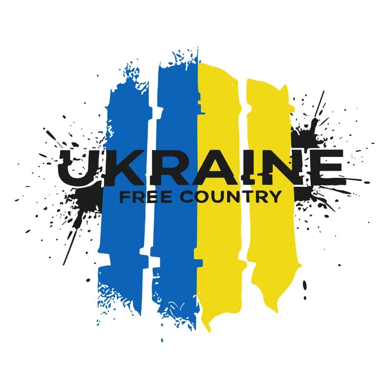 L’Ukraine Pays Libre Drapeau Art