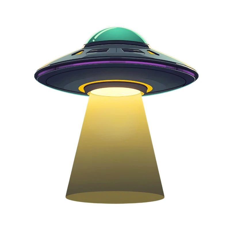 UFO Light Beam Abduction Scene
