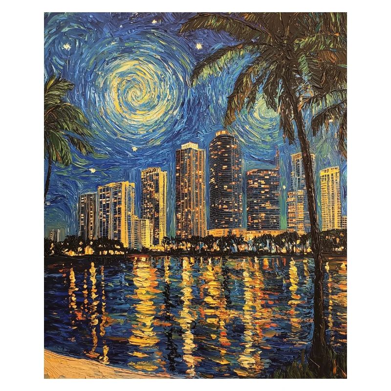 Miami Beach Florida Van Gogh Starry Night