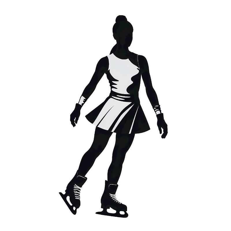 Eis Eiskunstläufer - Cooles Silhouette Logo