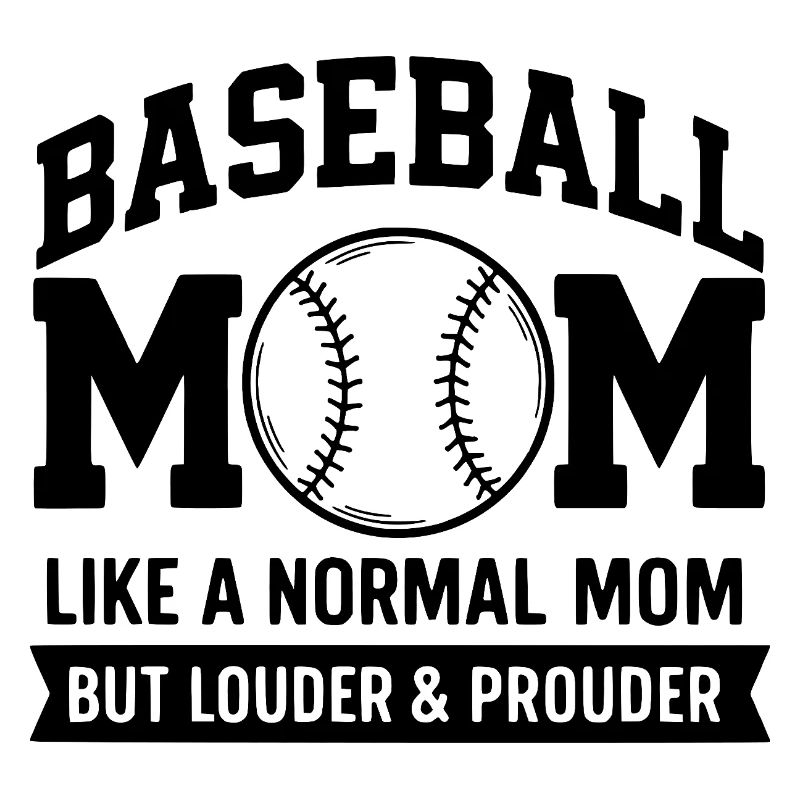 Fière Baseball Maman Citation Baseball Mère