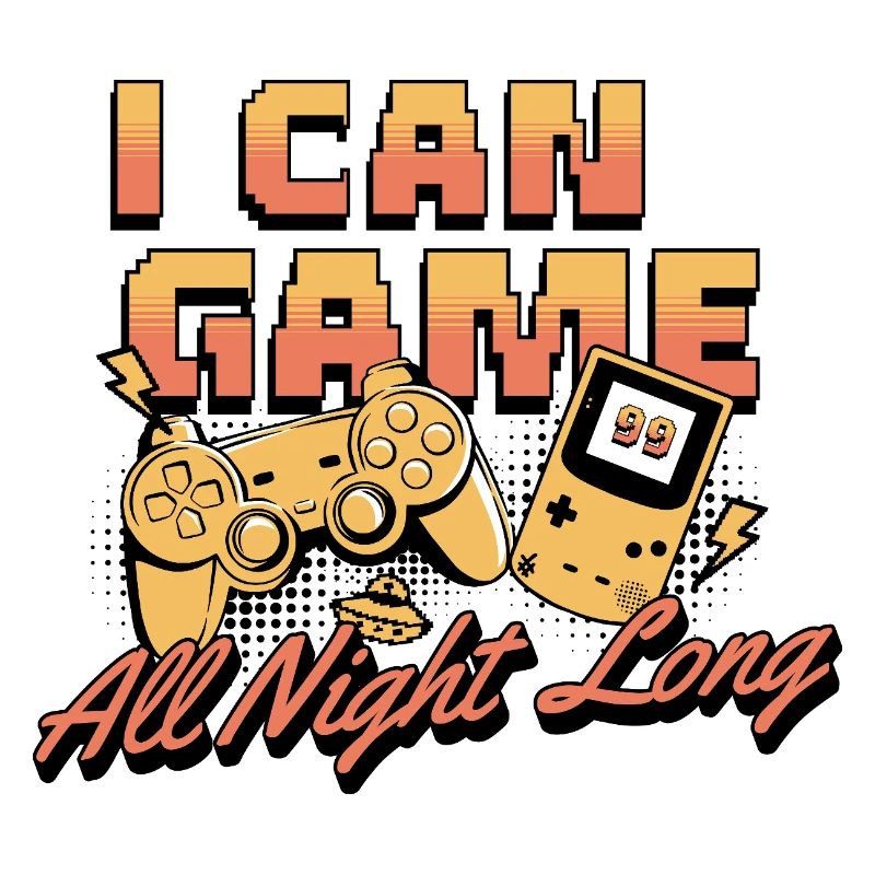I Can Game All Night Long Retro Gamer Controller