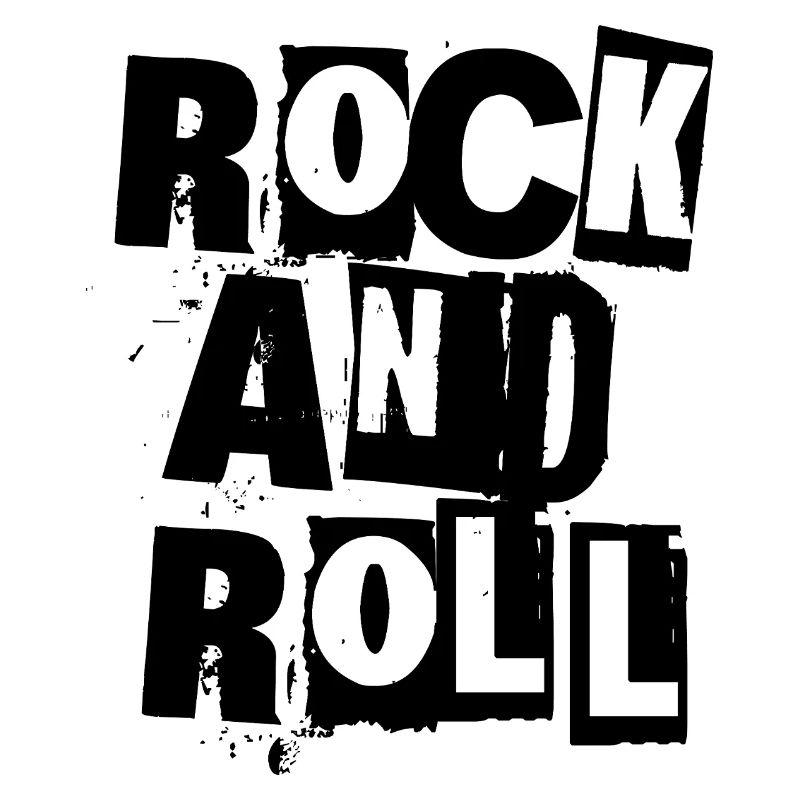 Rock and Roll cut out Typography Design
