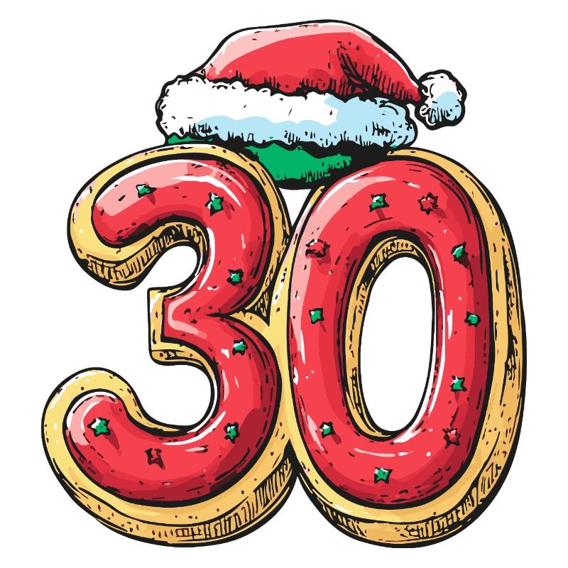 Biscuit 30 chiffres Noël