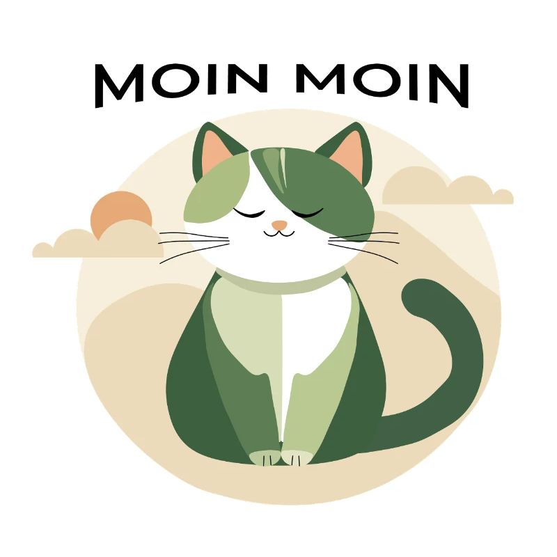 Moin moin - Cat with North German greeting