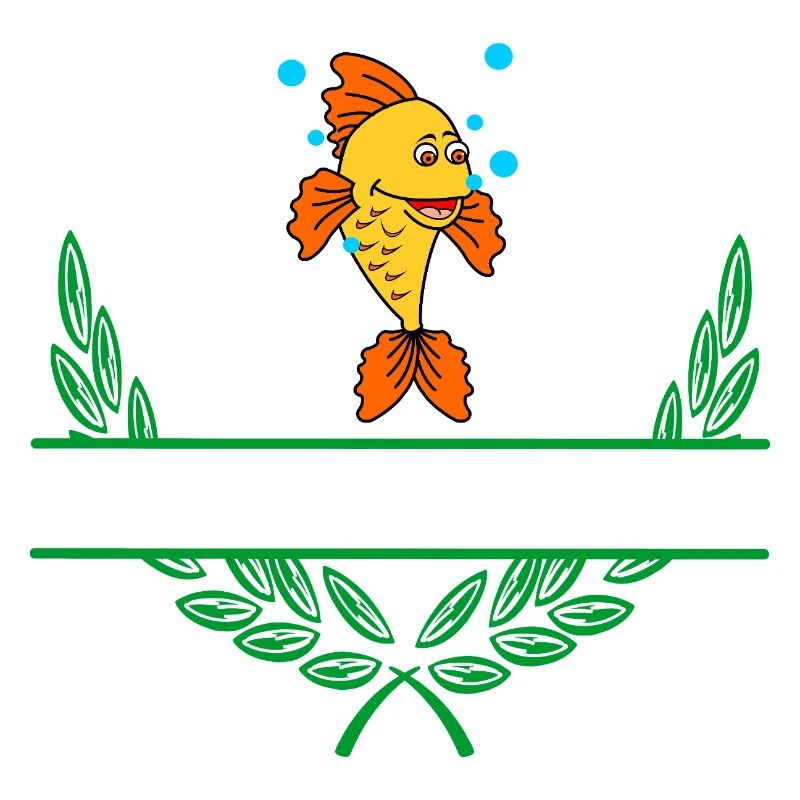 Fish Laurel Wreath with Namespace