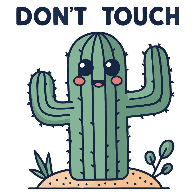 Cute Cactus: No Touch
