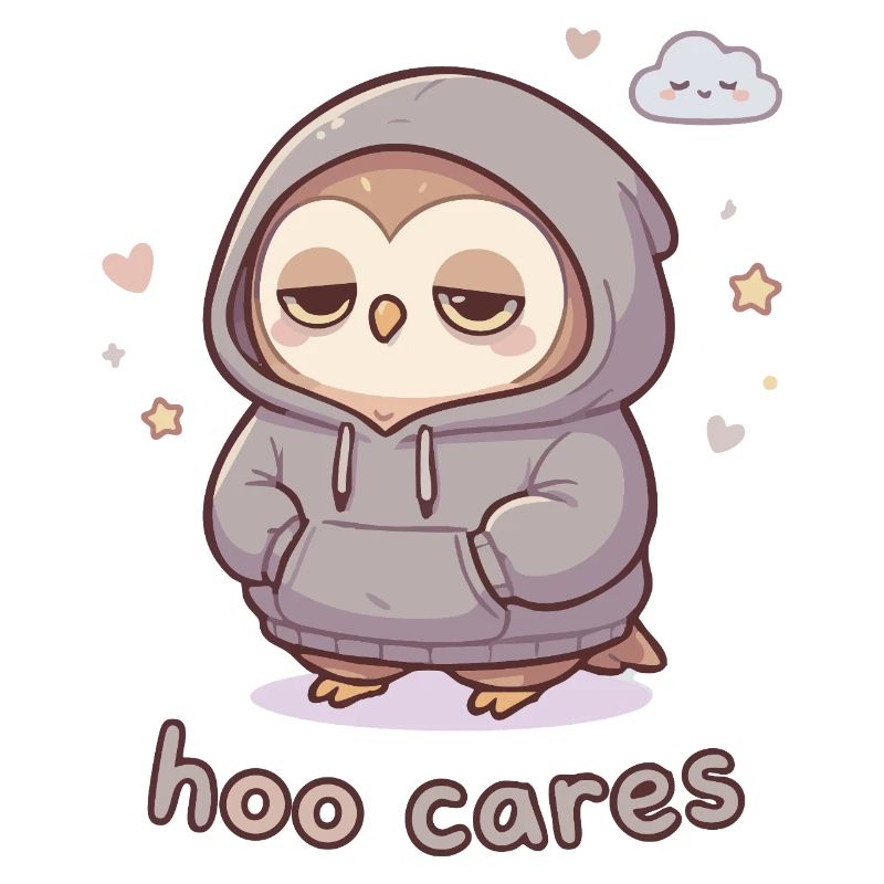 Hoo Cares Schmuseeule Hoodie