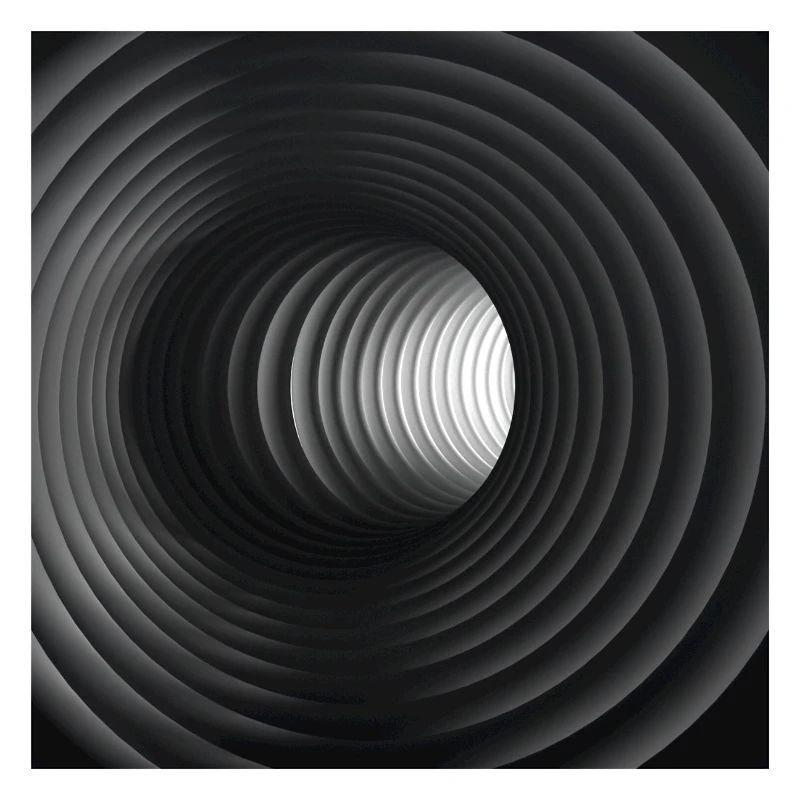 Black and white concentric tunnels