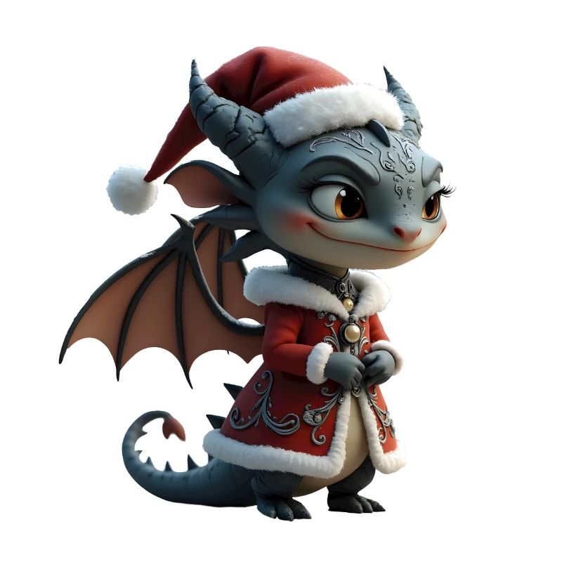 Dragon de Noël élégant