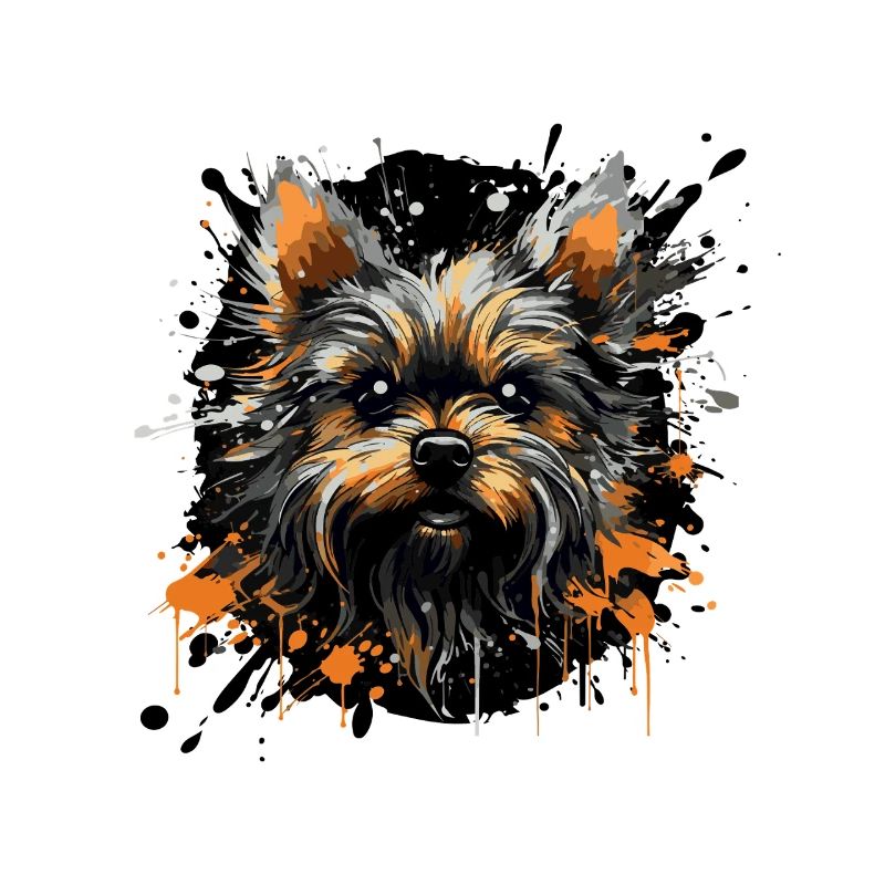 Éclaboussures de Yorkshire Terrier