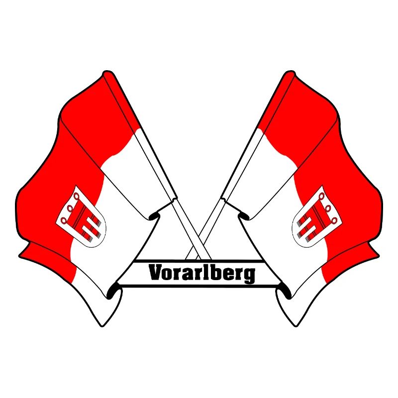 Drapeaux du Vorarlberg avec texte