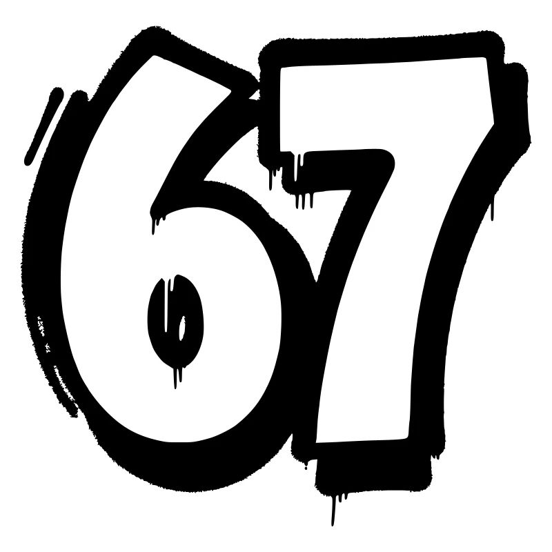 Comic Number 67 – Bold Black and White Outline