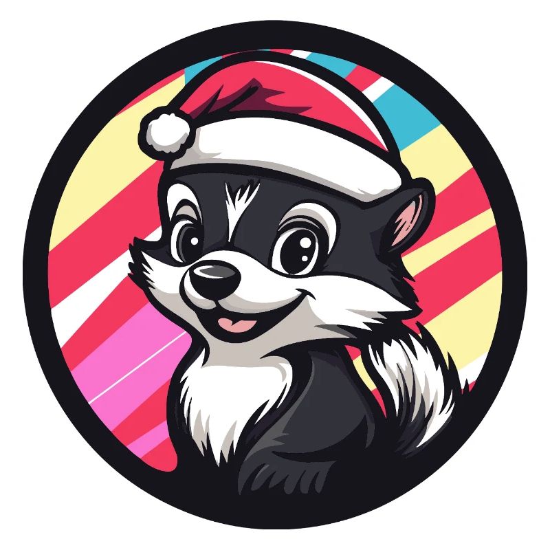Dessin animé de Noël avec la moufette