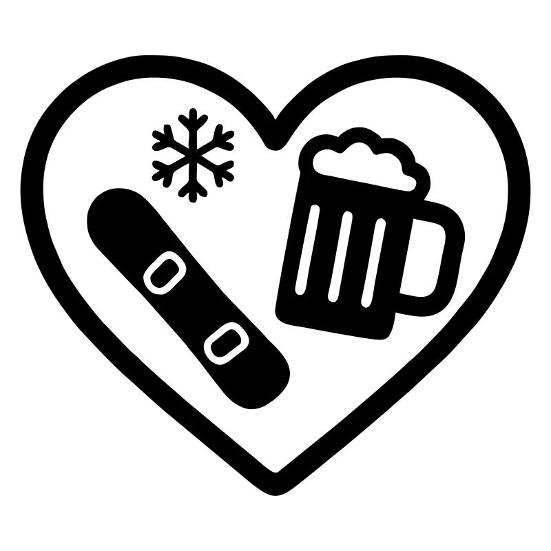 Bière de snowboard Heart