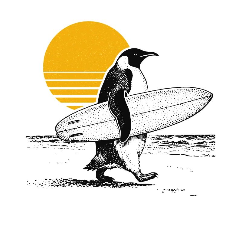Surfeur Pingouin