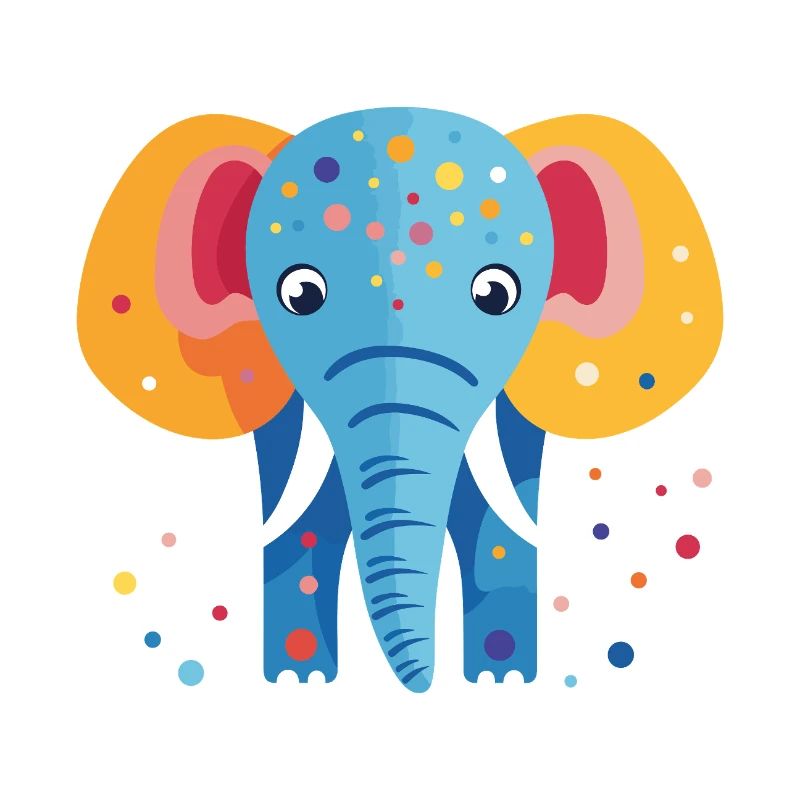 Confettis colorés d’éléphants