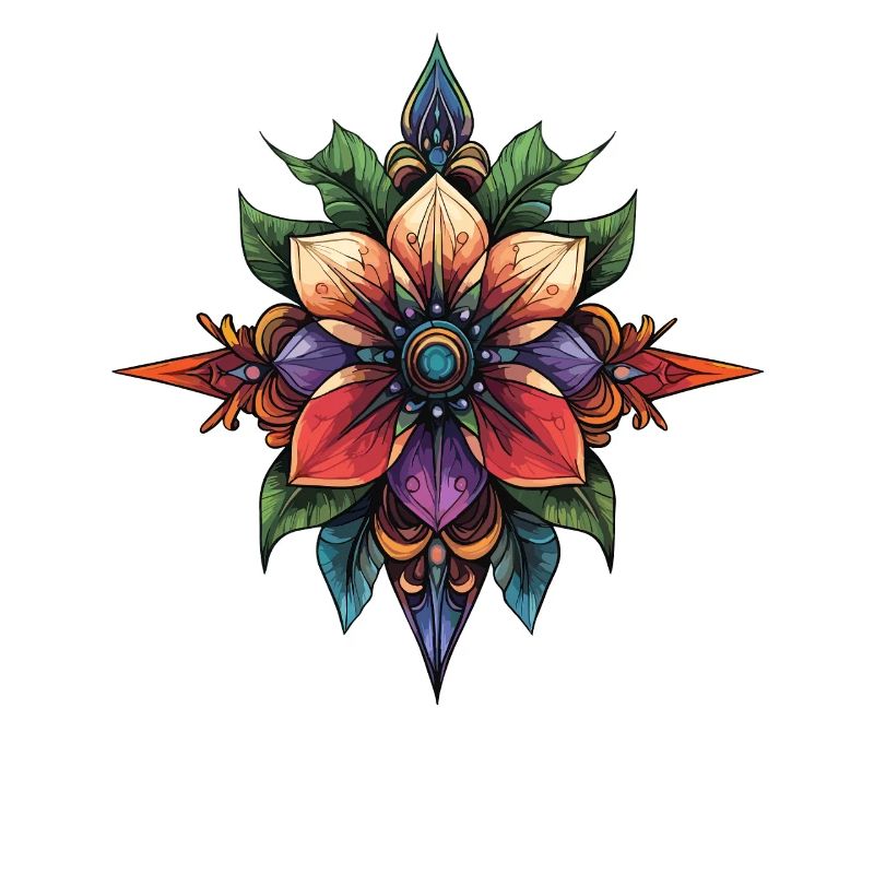 Mandala de l’Étoile de Fleurs