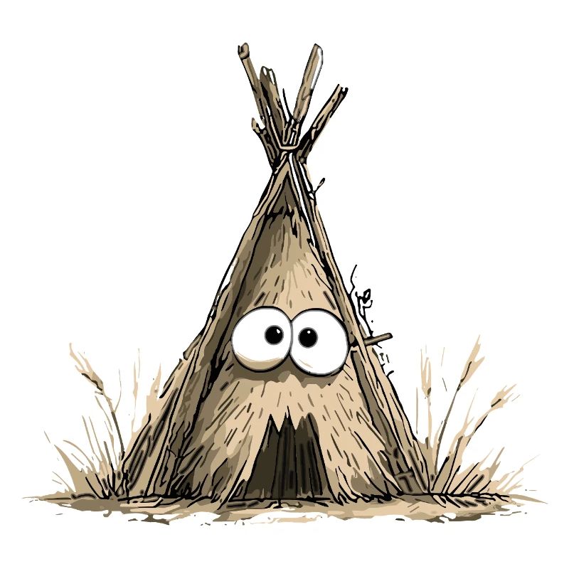 Funny teepee tent with eyes