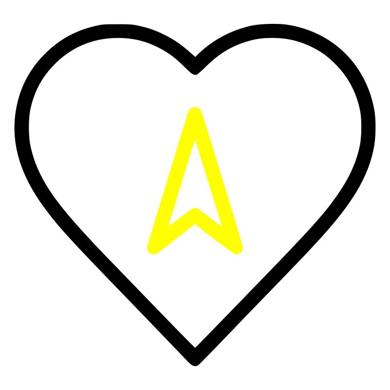 Heart with arrow direction