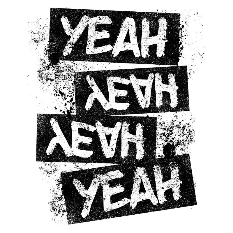 Grunge Yeah Rock Punk Distressed Text Graphic