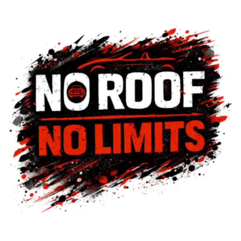 No Rules No Limits Car Convertible Saying