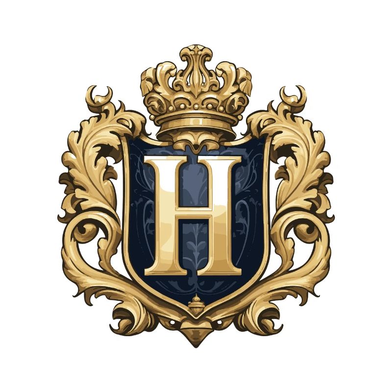 H Buchstabe Name Krone
