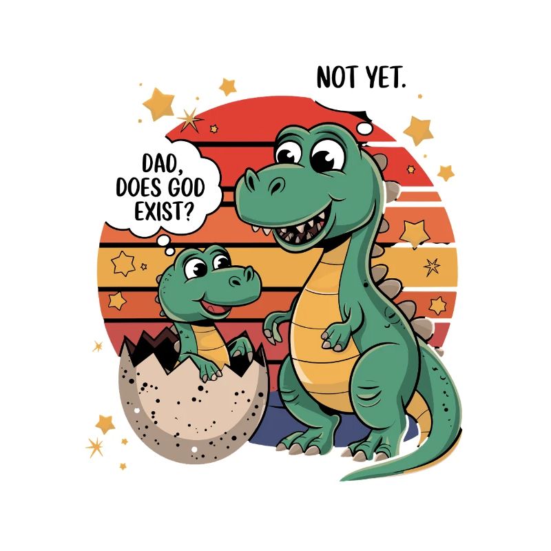 Dinosaur Humor With God Doesn't Exist