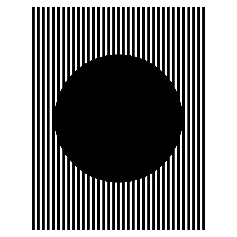 Conception en forme de cercle noir
