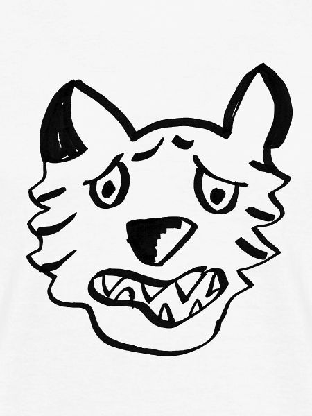 Black Wolf Graffiti Lines
