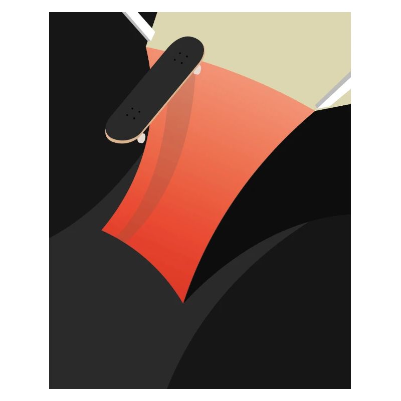 Abstrait Skateboard Rouge