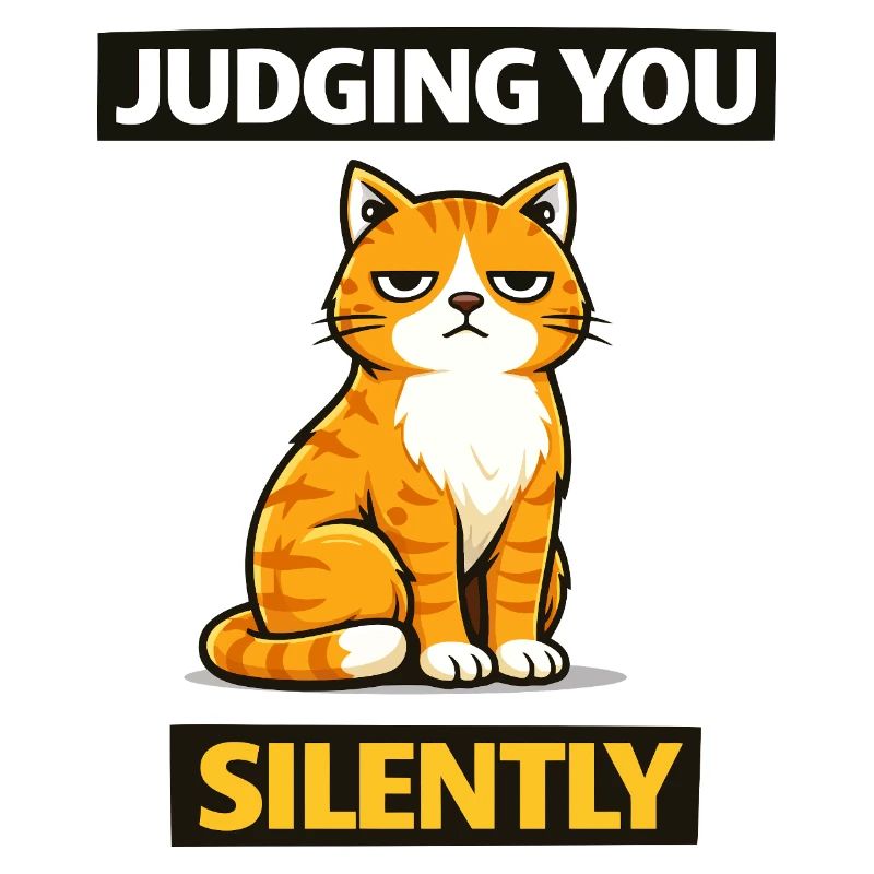 Sarcastic Cat “Judging You Silently”