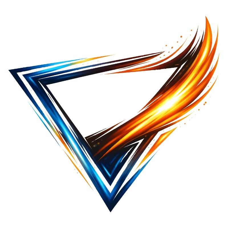 Triangle de design de justaucorps Bleu Orange Style Dynamique