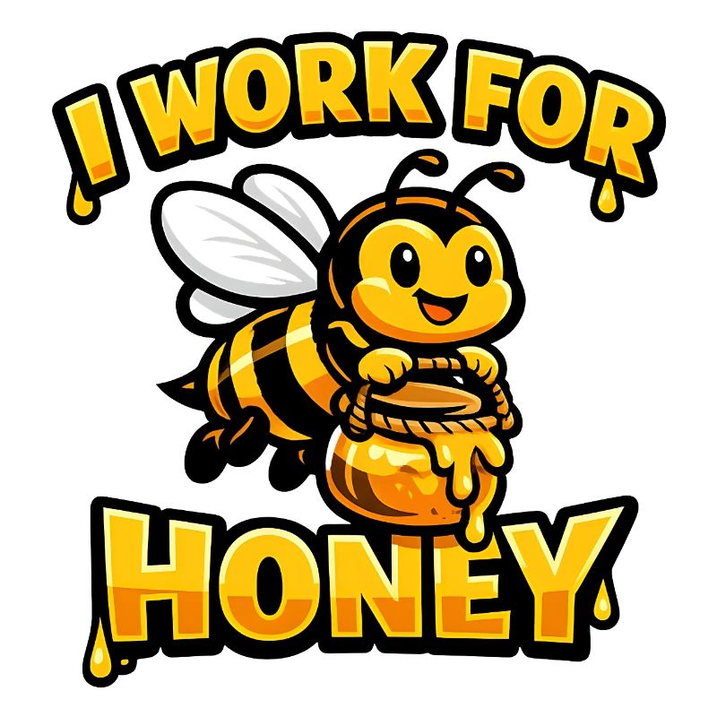 I Work For Honey - Cute Bee Beekeeper