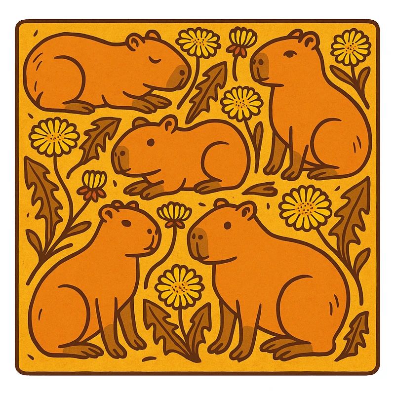 Chœur de Capybara en fleurs