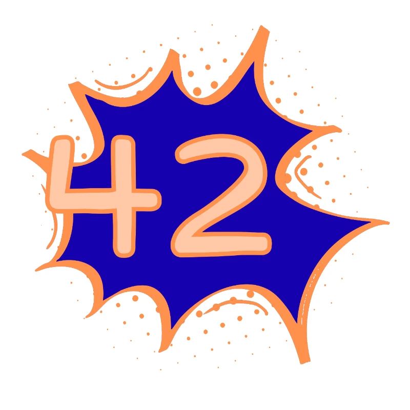 42 – The Answer to Everything | Comic Style T-Shirt