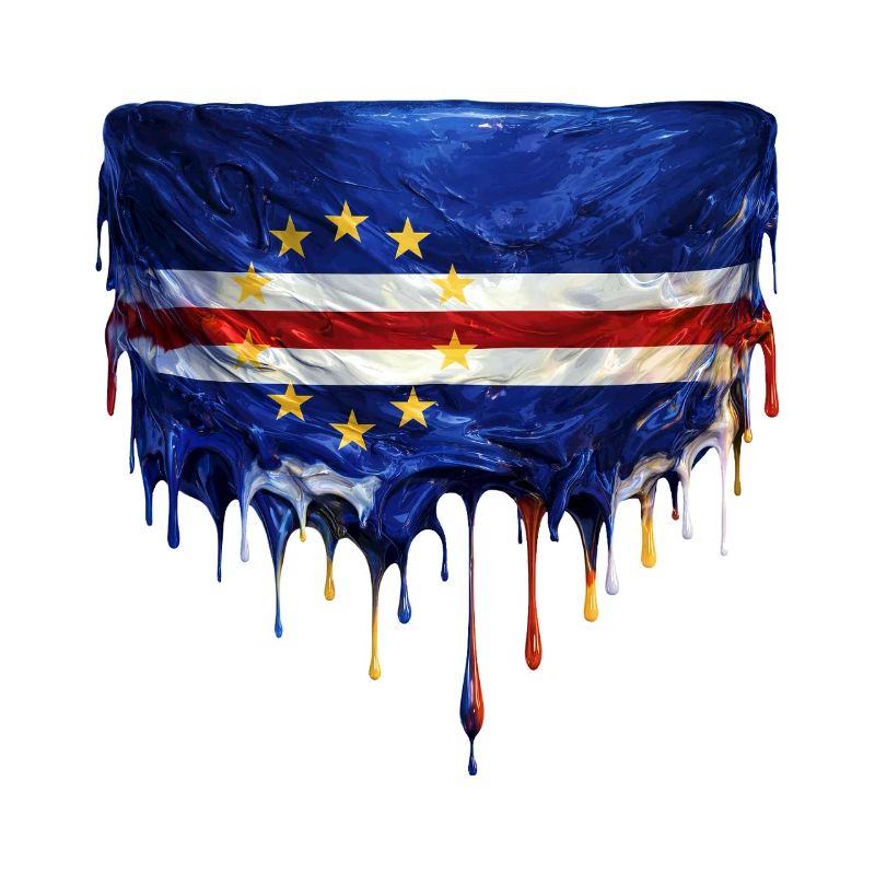Art de drapeaux dégoulinants du Cap-Vert