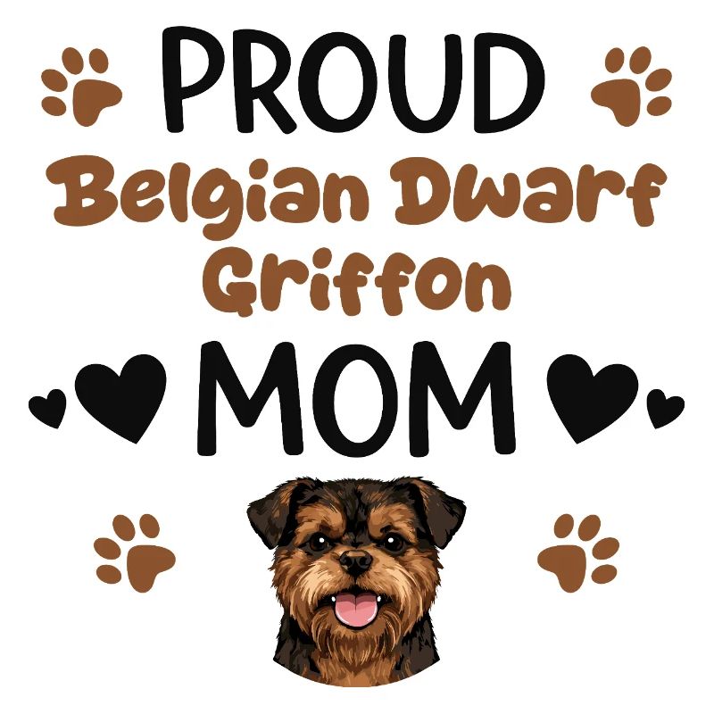 Proud Griffon Mother, Belgian Dwarf Griffon