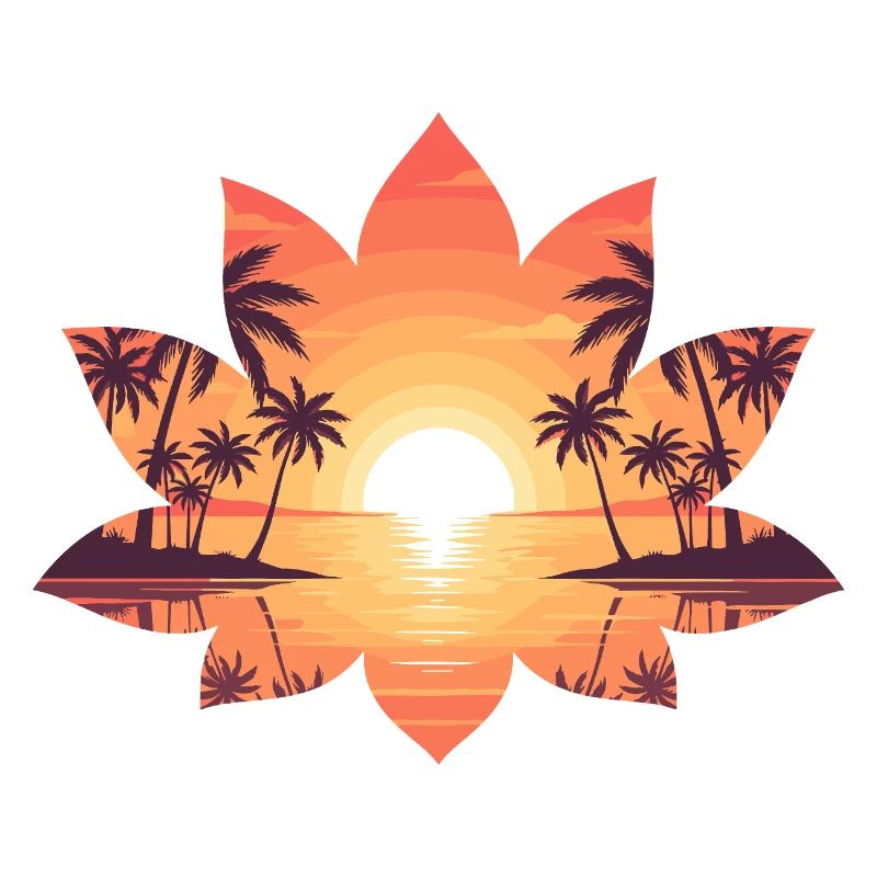L’Île du Coucher du Soleil dans Lotus Frame