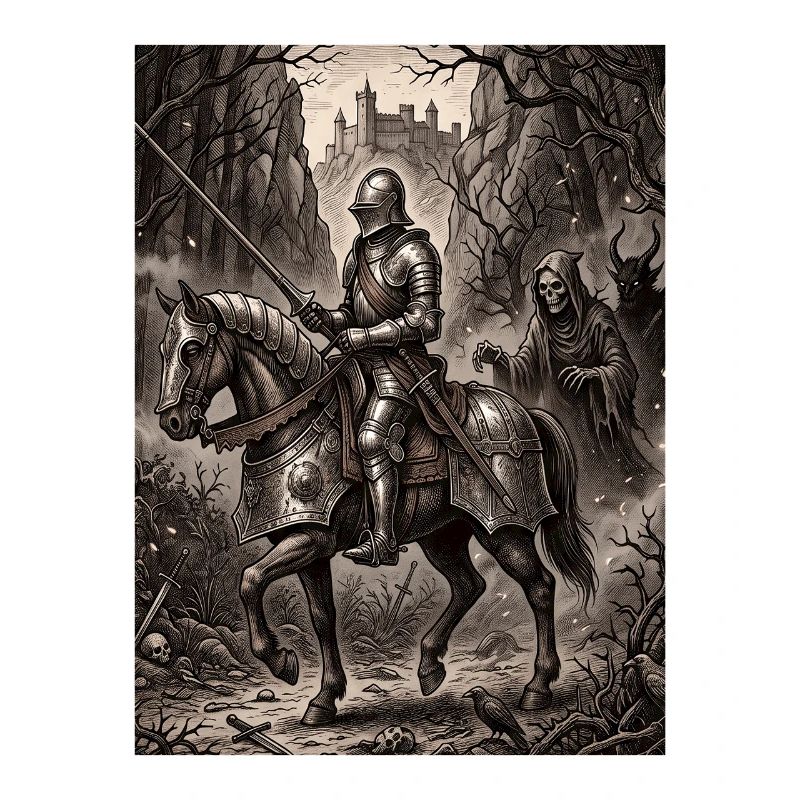 Le chevalier de la mort et le diable par Albrecht Dürer