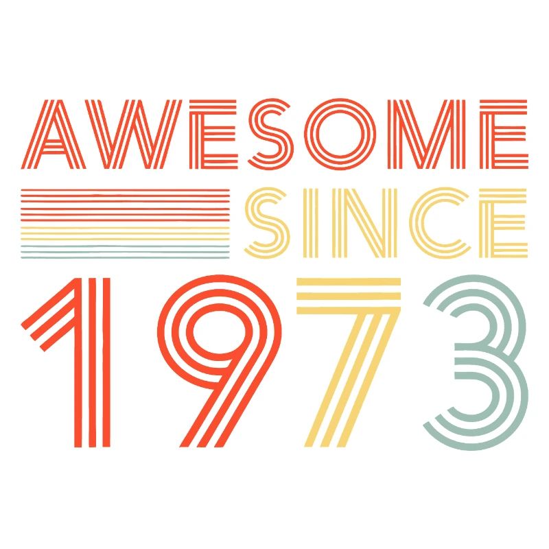 Awesome Since 1973 Retro Neon